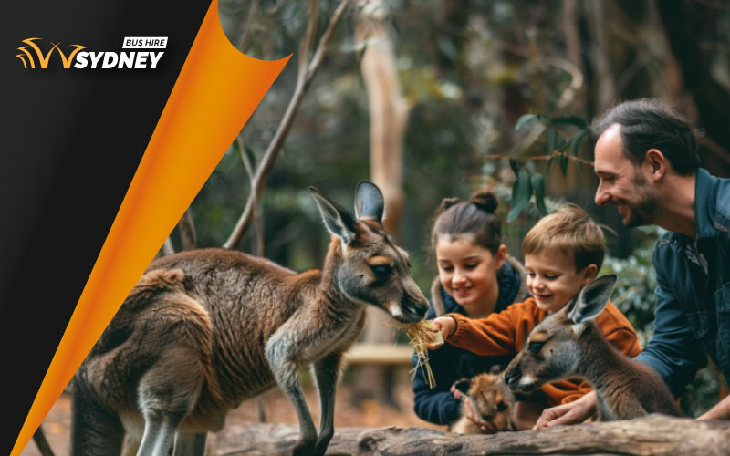 families touring Australia Zoo, Australia Zoo, July 2024, Australia