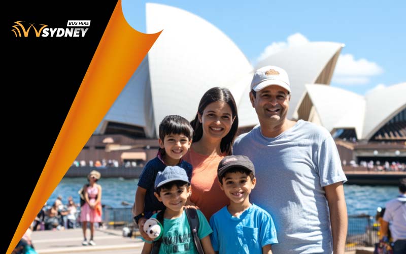 thumbnail family posing at Sydney Opera House, Sydney holiday trip, September 2024, Australia