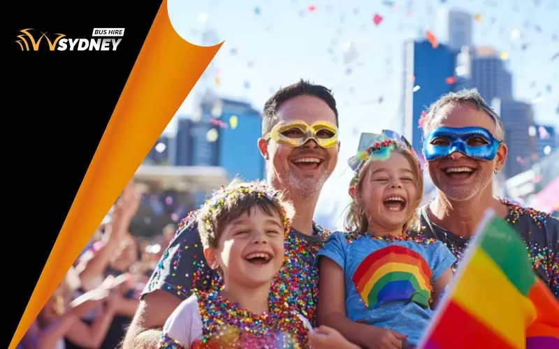 thumbnail gay family celebrating at Sydney Gay and Lesbian Mardi Gras, gay families, Gay-Friendly Spaces 2024, Australia