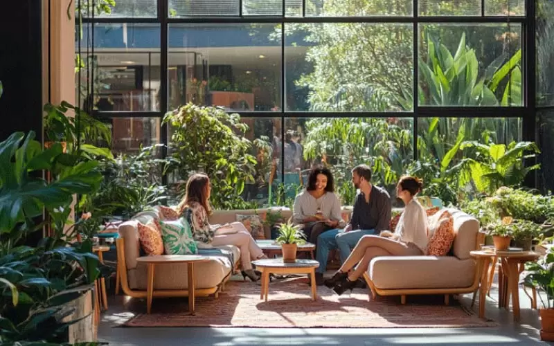 group of friends enjoying nature at Eden Gardens, Sydney plant lovers, November 2024, Australia