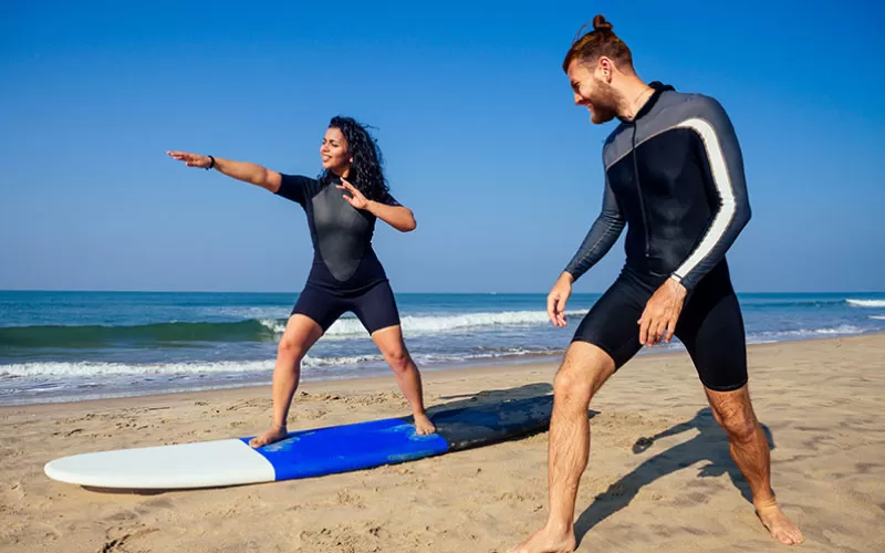 bondi beach surfing beginner, Sydney trip, January 2025, Australia