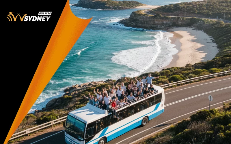 Family group enjoying a coastal coach journey around NSW
